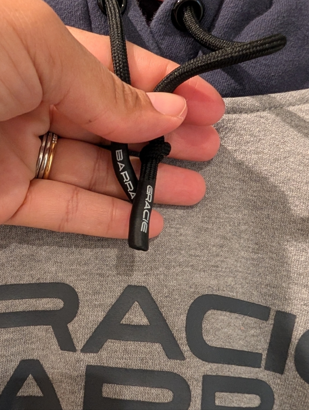 Gracie Barra Jiu-Jitsu - Colorblock Youth Hoodie - Grey/Black - Picture 3 of 7